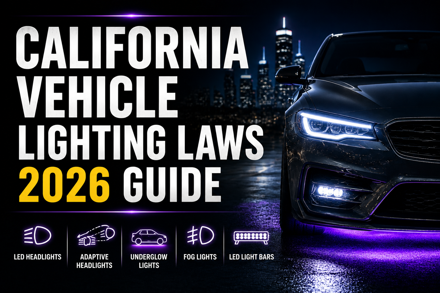 California vehicle lighting laws 2026
